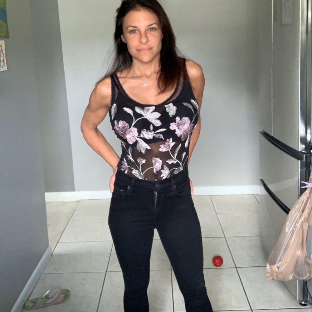 Beautiful bodysuit from express embroidered